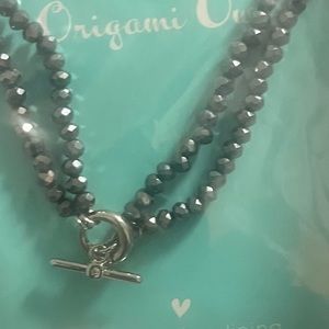 Beautiful Brand new, 18-36" black convertible jet hematite beaded chain